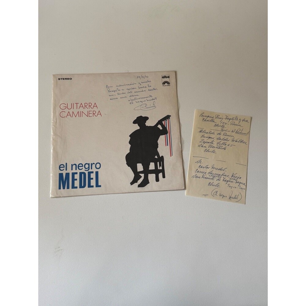 El Negro Medel Guitarra Caminera Alba Records ALD-090 1976 Import Chile
